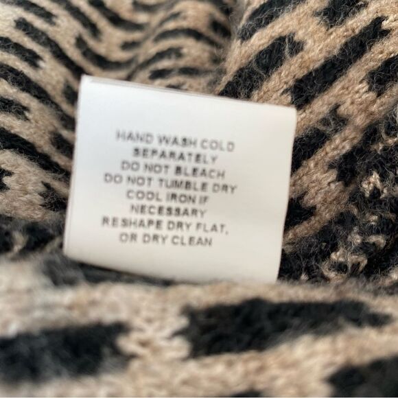 AVA Sweater Mohair Blend Chunky Large Collar Cardigan SZ S - Picture 14 of 15